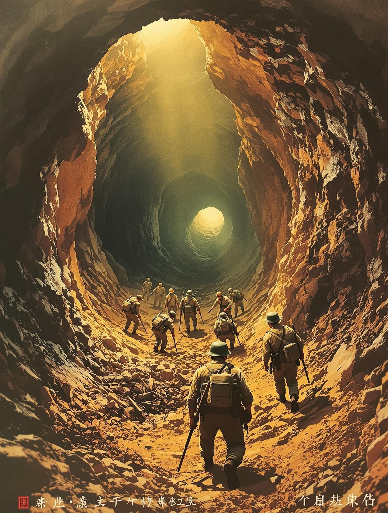 地道战 - Tunnel Warfare 复古胶片影视海报